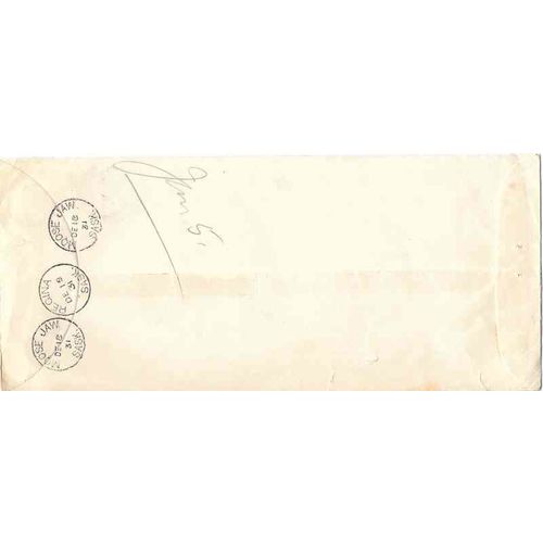 Canada Registered AR Rate, Moose Jaw SASK to Regina 1931, Arches