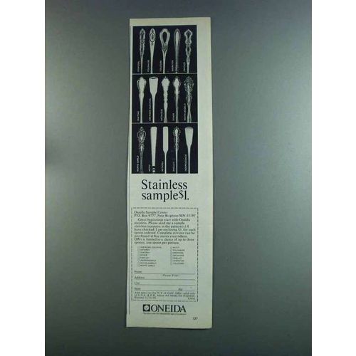 1982 Oneida Stainless Ad - Antares Dover Fantasy Motif