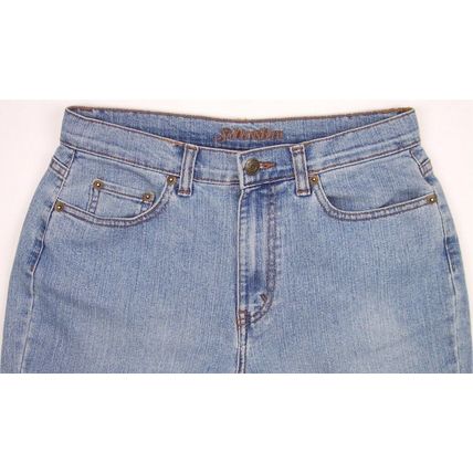 Pre-Owned St. John's Bay Faded Lt. Blue Denim 5 Pocket Jeans, 28" Inseam, 10