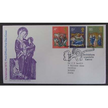 POST OFFICE - CHRISTMAS 1970 FIRST DAY COVER (b)