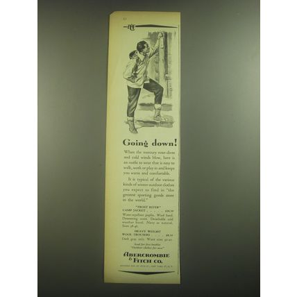 1945 Abercrombie & Fitch Advertisement - Frost Biter Camp Jacket, Wool Trousers