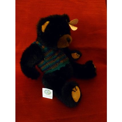BORIS TY COLLECTIBLE ARTICULATED RETIRED BEAR IN SWEATER VEST 1993