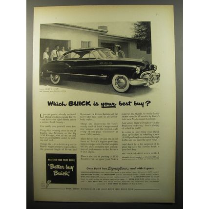 1950 Buick Car Ad - Which Buick is your best buy?