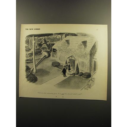 1952 Cartoon by Robert Day - It's for the swimming pool. You said Go Ahead