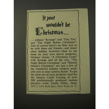 1953 Castle Films Advertisement - It just wouldn't be Christmas