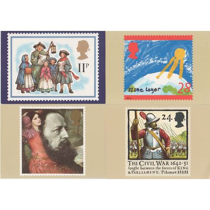 GB PHQ selection of 4 M with Civil War Christmas & Tennyson