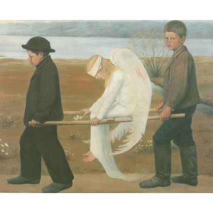 Hugo Simberg The Wounded Angel Painting Postcard
