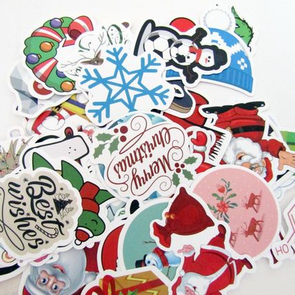25 Christmas Stickers Loose Random Selection Fun Scrapbooking Decorate ST5