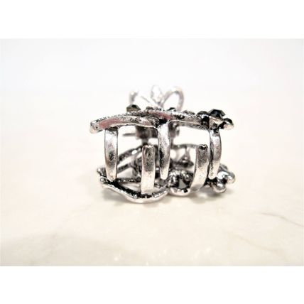Silver metal blue/black flower crystal hair claw clip bridal clip