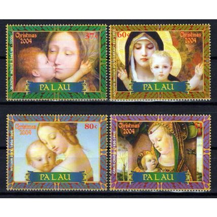 Palau 804-807 MNH Christmas Paintings Madonna & Child ZAYIX 0224S0179M