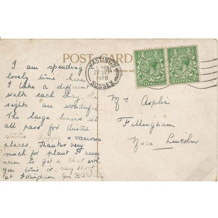 PC16828 Lovers Seat. Fairlight. Hastings. 1928