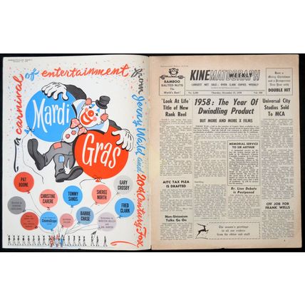 KINE WEEKLY 1958 Bachelor of Hearts, Hammer UK MAGAZINE