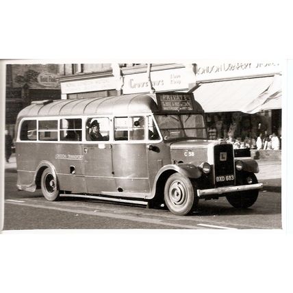 Black & White Photograph of London Transport - BXD 683