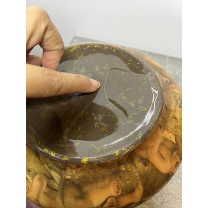 Ceramic Angel Lidded Dresser Powder Box Vintage Collectible