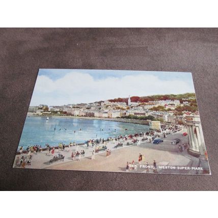 Valentines Postcard - Sea Front, Weston Super Mare - Artist Brian Gerald A870