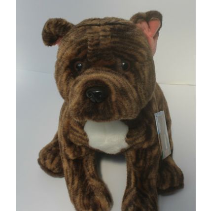 Amstaff Staffie Staffordshire Bull Terrier 12" Plush Black, Blue, Brindle or Red
