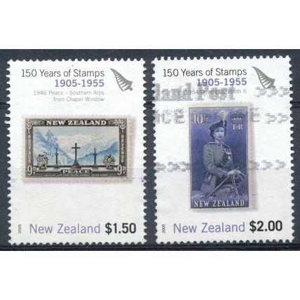 150th Anniv of NZ Stamps: $1.50 & $2 - New Zealand 2005 - F H - SG 2780/1