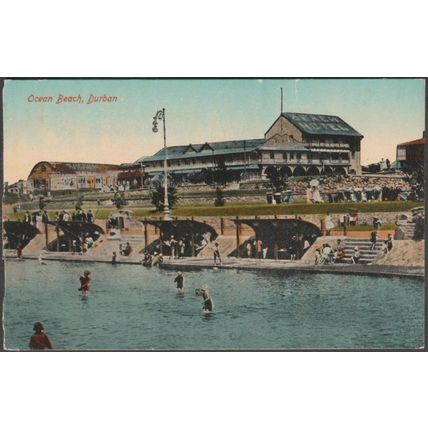 Ocean Beach, Durban, Natal, c.1910s - Rittenberg Postcard