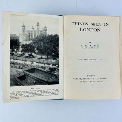 Alfred Howarth Blake Things Seen In London 1920 Hardcover