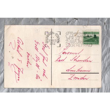 Gelukkig Kerstfeest - Holland - Postally Used - Groningen Station December 1962