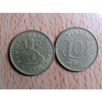 Finland 1971 10 Pennia Coin