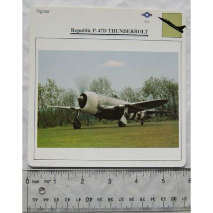 Republic P-47D Thunderbolt - USA - Fighter - Collectors Club Card