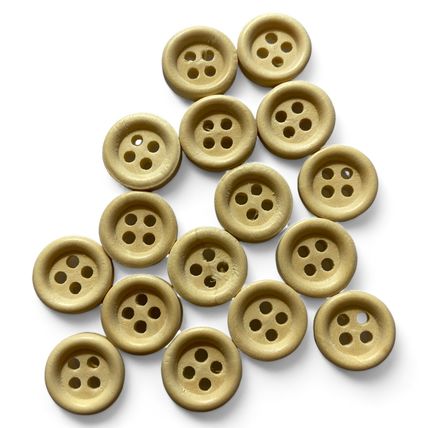 13mm Natural Wooden Buttons 4 Hole Sewing Cardigan Sewing Knitting Crafts