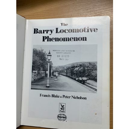 1987 1ST ED "THE BARRY LOCOMOTIVE PHENOMENON" TRAINS LARGE HARDBACK BOOK (P6)