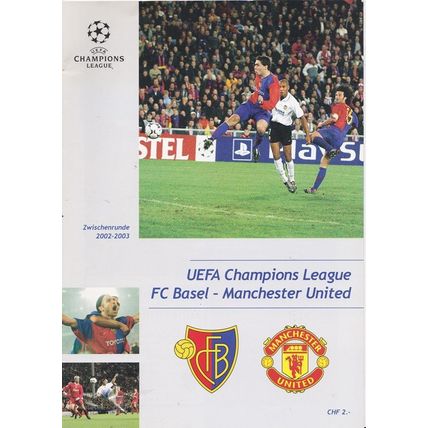 BASEL v MANCHESTER UNITED CHAMPIONS LEAGUE 2002/03