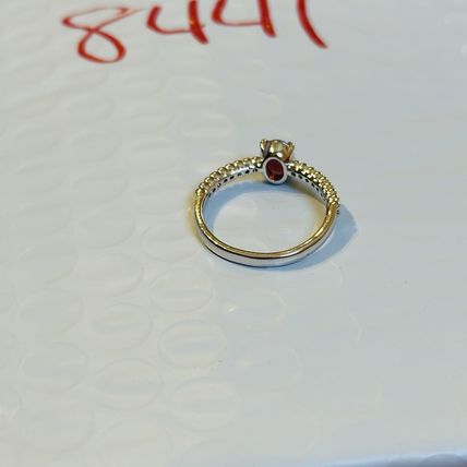 Bomb Party Sz7 BP Ring Jewelry RBP Minimalist Petite Lilac Fire Opal Rhodium Pl