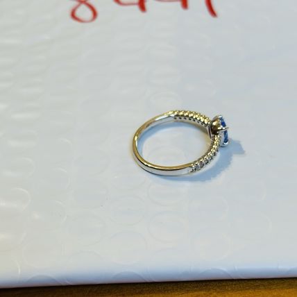 Bomb Party Sz7 BP Ring Jewelry RBP Minimalist Petite Lilac Fire Opal Rhodium Pl