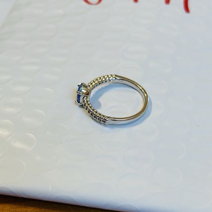 Bomb Party Sz7 BP Ring Jewelry RBP Minimalist Petite Lilac Fire Opal Rhodium Pl