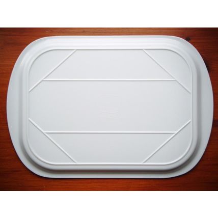 Tradestock Melamine Serving Tray, Brown with White Geese/Duck, Very Good Cond.