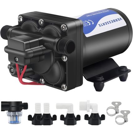 12V DC RV Water Pump Water Pressure Booster Pump for Home 5.0GPM 70PSI Marine Bo