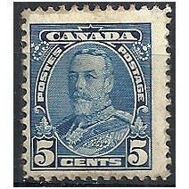 Canada 1935 SG345 5c Blue Mounted Mint...