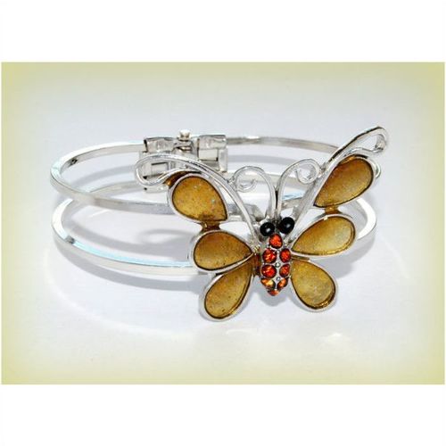 Femme Pretty Fashion Retro Butterfly Crystal Bracelet Bangle Jewellery 2145