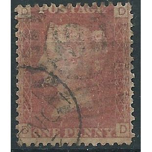 1858 SG43 1d Red Plate 188 Good/Fine Used "DD"