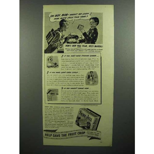 1943 Sure-Jell Pectin Ad - Aren't We Lucky