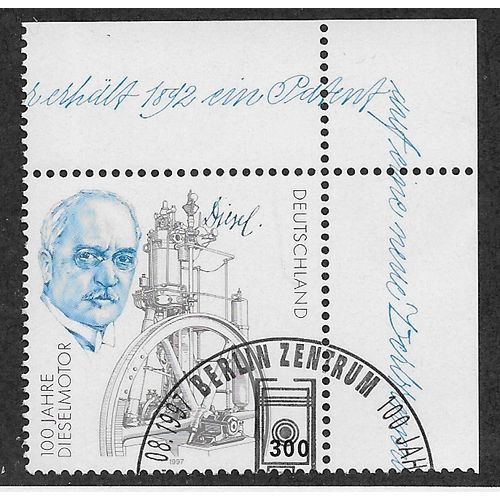 GER 1997 300pf '100TH ANN OF THE DIESEL MOTOR' FINE USED (EBID53-876)