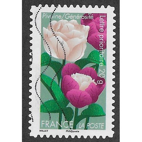 FRA 2012 (60c)(S/A) 'FLOWERS - PEONIES ' FINE USED (EBID56-697)