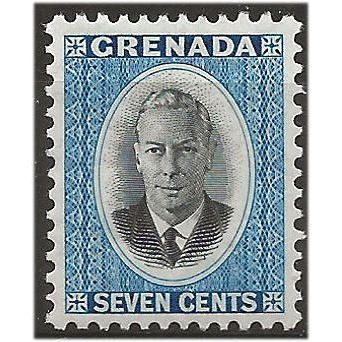 Grenada 1951 SG179 7c Black & Light Blue Mounted Mint .. ...