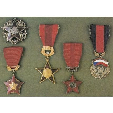 Sovetska Armada War Medals Czeckslovakia General Cenek Hruska Postcard