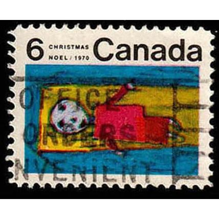 Canada 1970 Christmas Children's Drawings 6c #5 Used Stamp