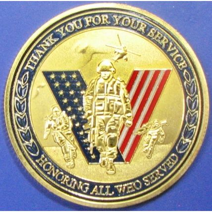 Retired Veterans. Challenge Coin. Souvenir. 15b.