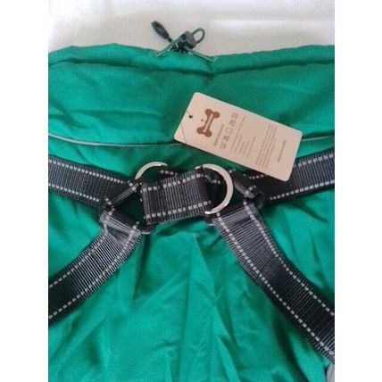 Dog Winter Coat Jacket 23" Back (XL) Green Black Grey Padded