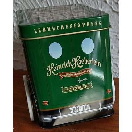 Heinrich Haeberlein Musical Delivery Truck Biscuit Tin, Empty