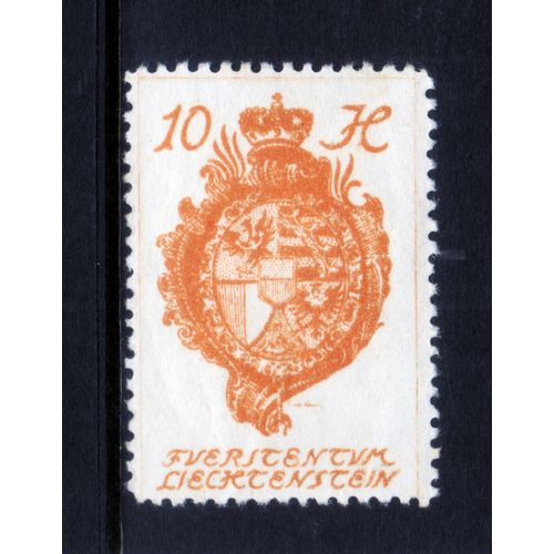 LIECHTENSTEIN 1920 SG29 10 H ORANGE M / MINT #4