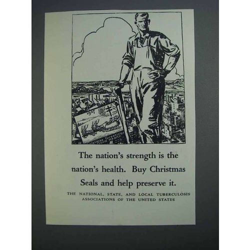 1927 Tuberculosis Associations Christmas Seals Ad