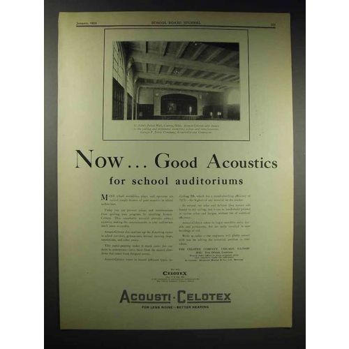 1929 Acousti-Celotex Ad - St. John's Parish Hall
