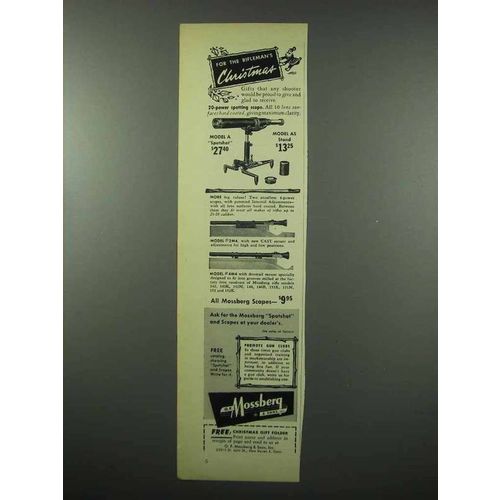 1953 Mossberg Scopes Ad - For the Rifleman's Christmas